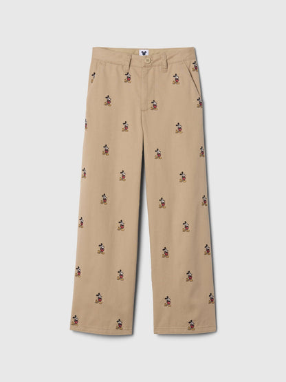Bej Gap × Disney Işlemeli Baggy Khaki Pantolon