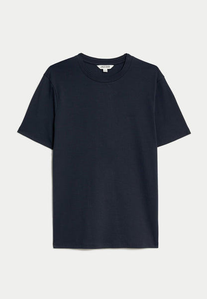 Saf Pamuklu Kısa Kollu Yuvarlak Yaka T-shirt