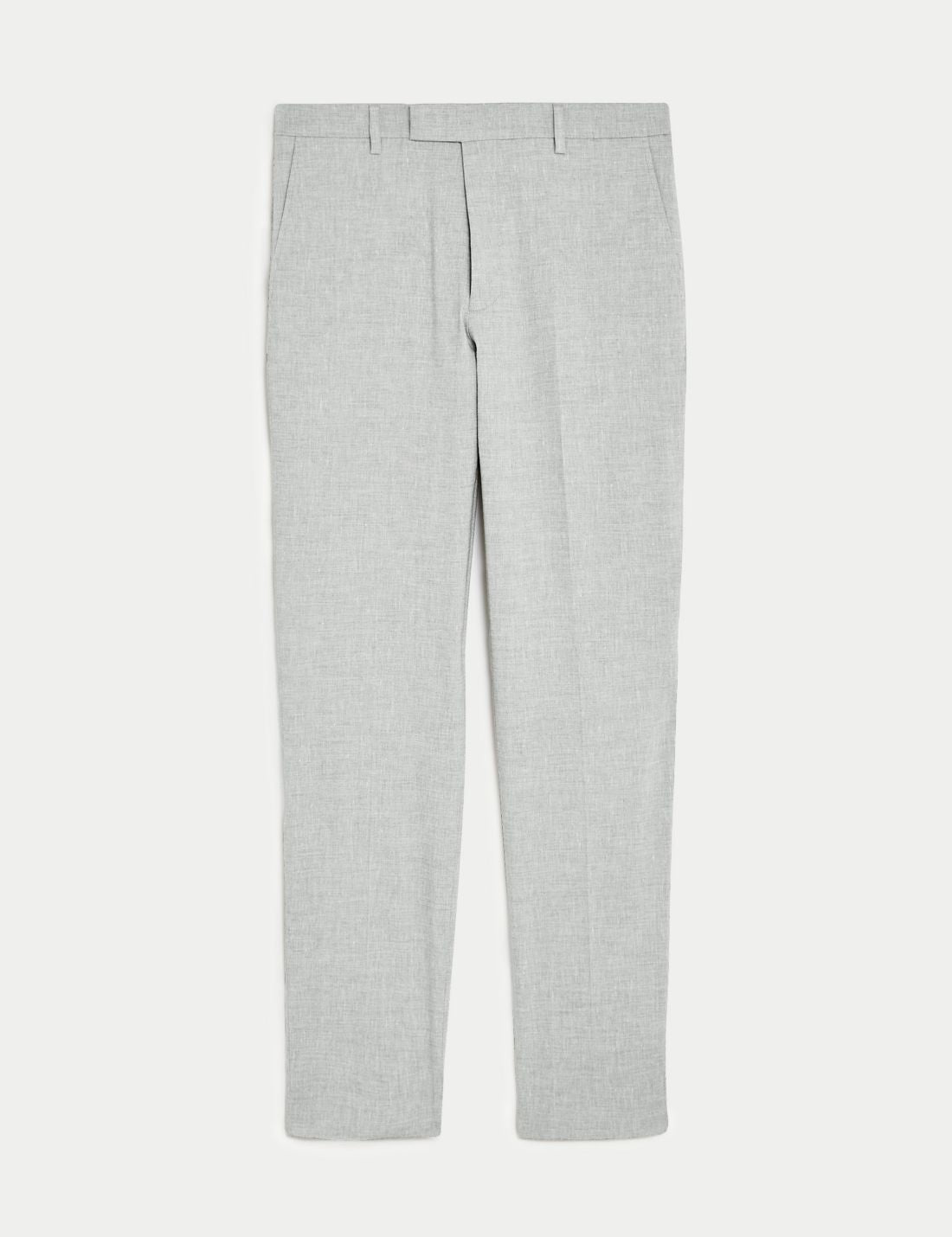 Tailored Fit Klasik Keten Pantolon