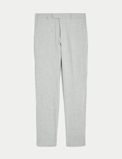 Tailored Fit Klasik Keten Pantolon