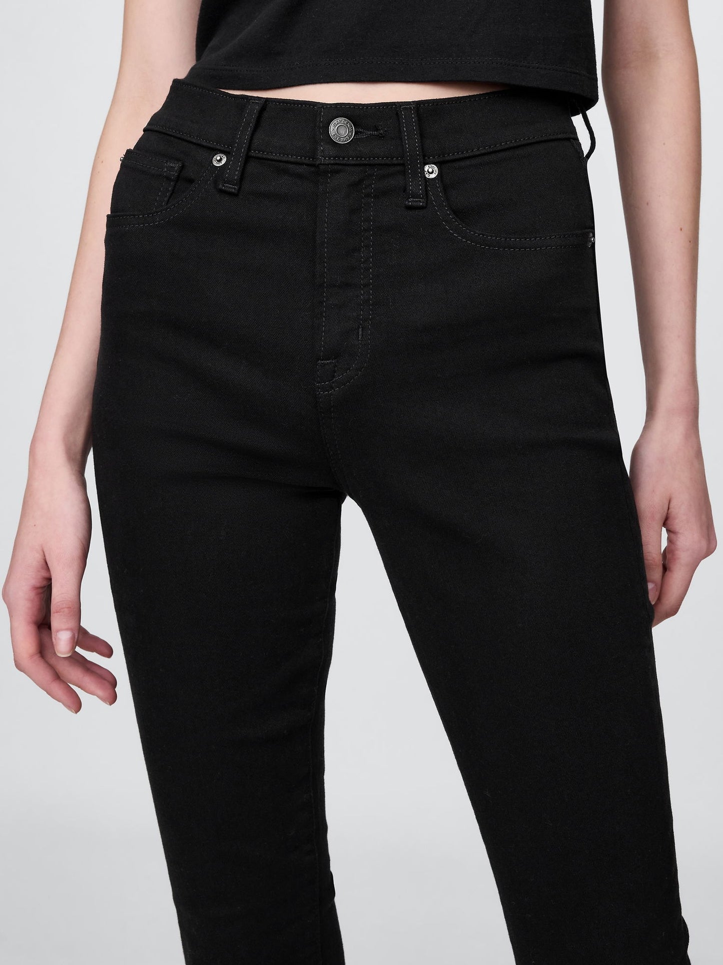 Siyah High Rise True Skinny Washwell™ Jean Pantolon