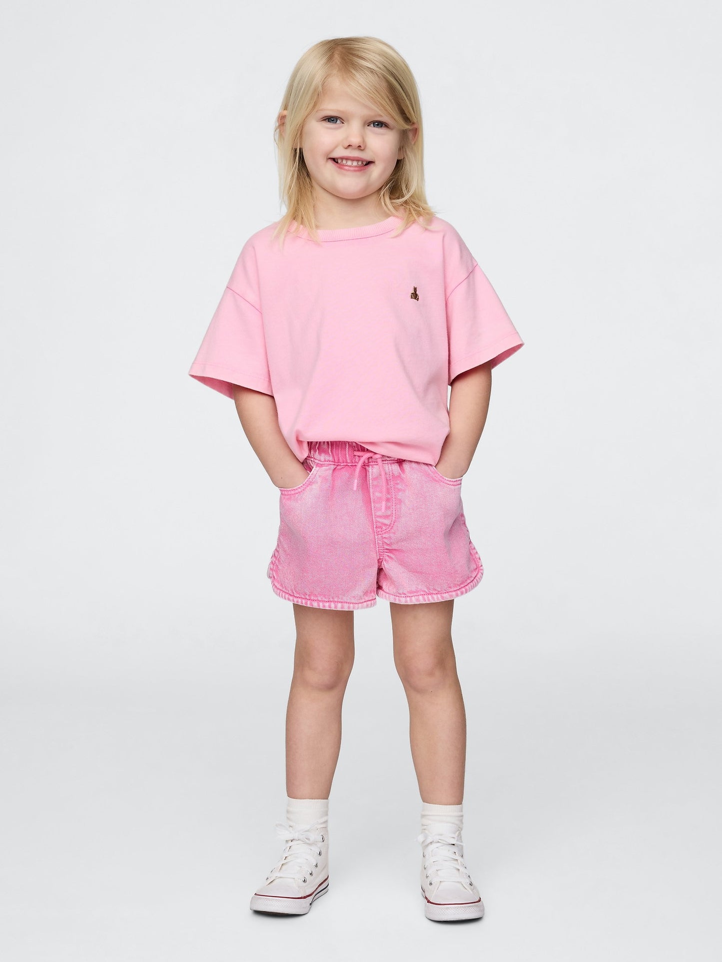 Pembe Ultrasoft Denim Şort