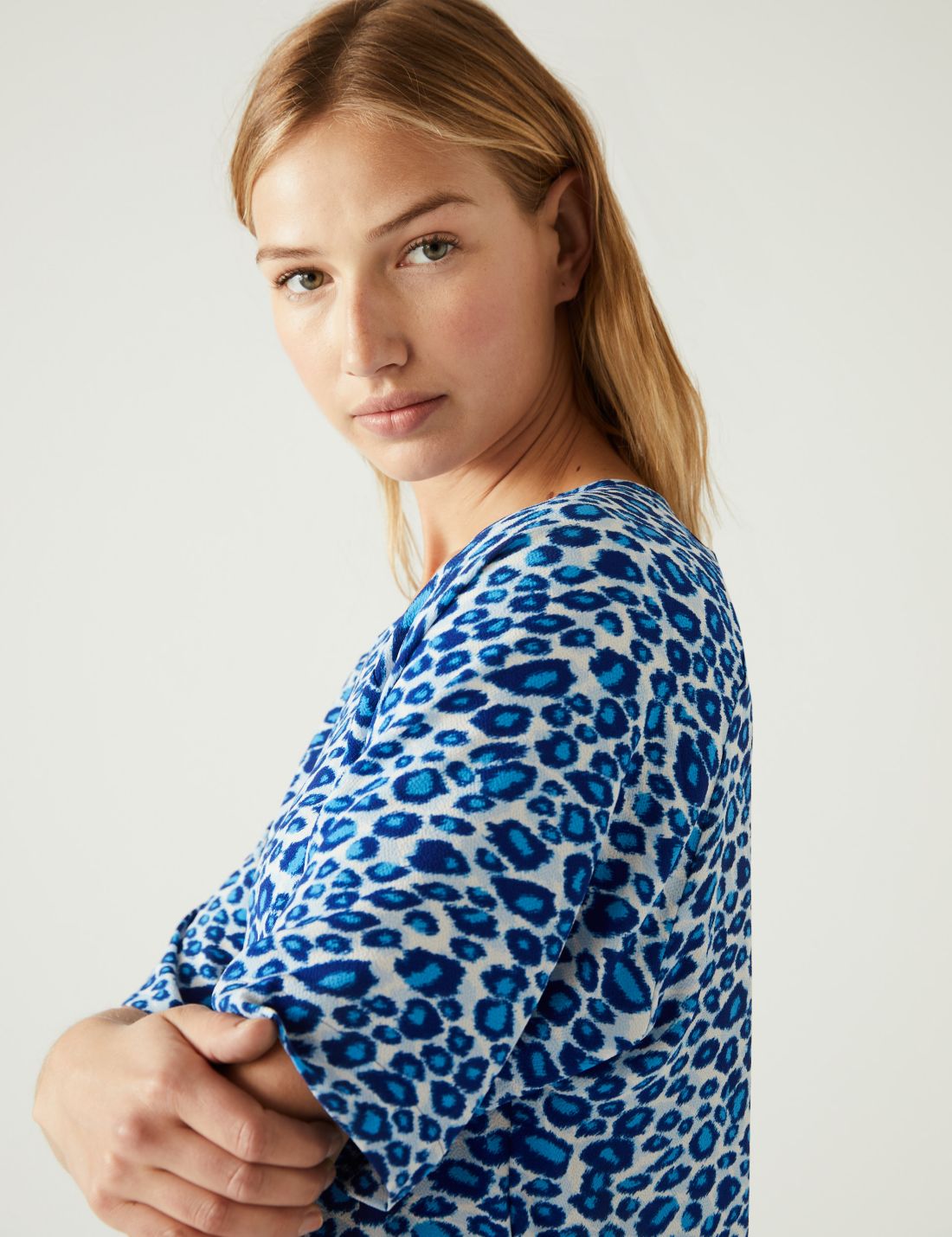 Regular Fit Kısa Kollu Bluz
