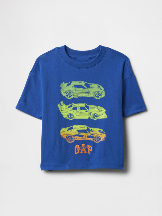 Mavi Gap Logo Hot Wheels Grafikli T-Shirt