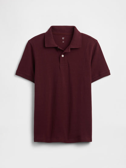 Bordo Pique Polo T-shirt