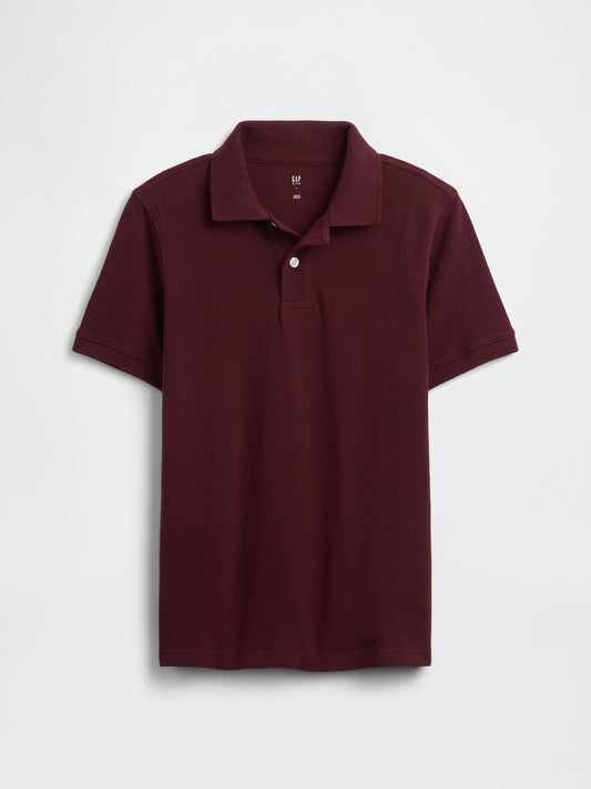 Bordo Pique Polo T-shirt