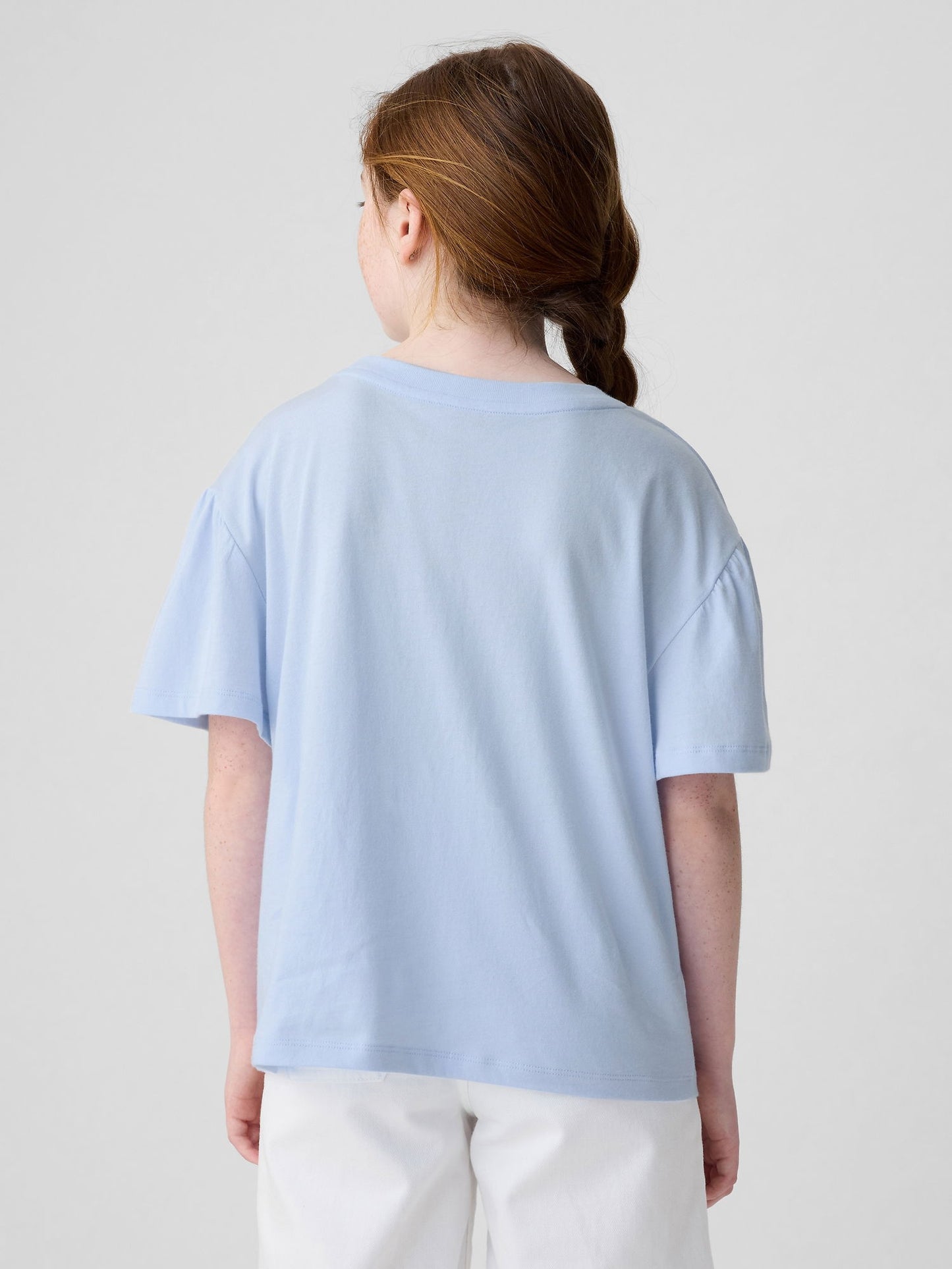 Mavi Gap Logo Fırfır Kollu T-shirt
