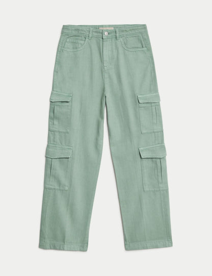 Straight Denim Kargo Jean (6-16 Yaş)
