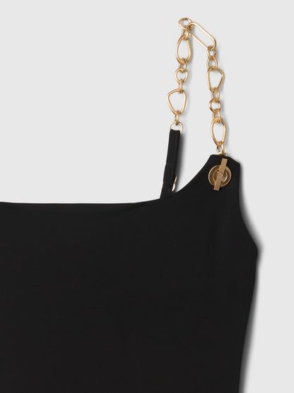 Siyah Gap × Cult Gaia Chain Mini Slip Elbise