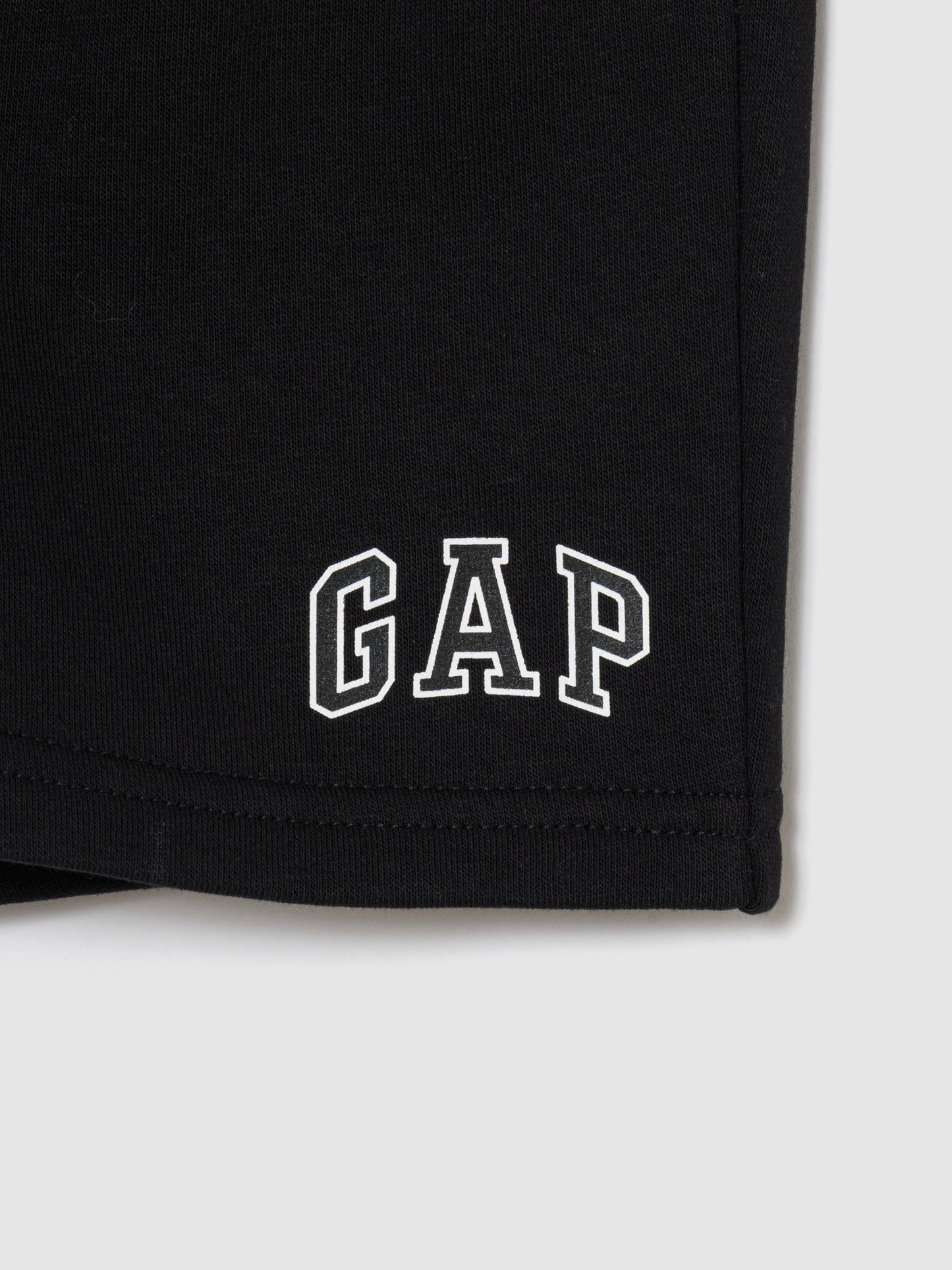 Siyah Relaxed Logo Fransız Havlu Kumaş Pull-on Şort