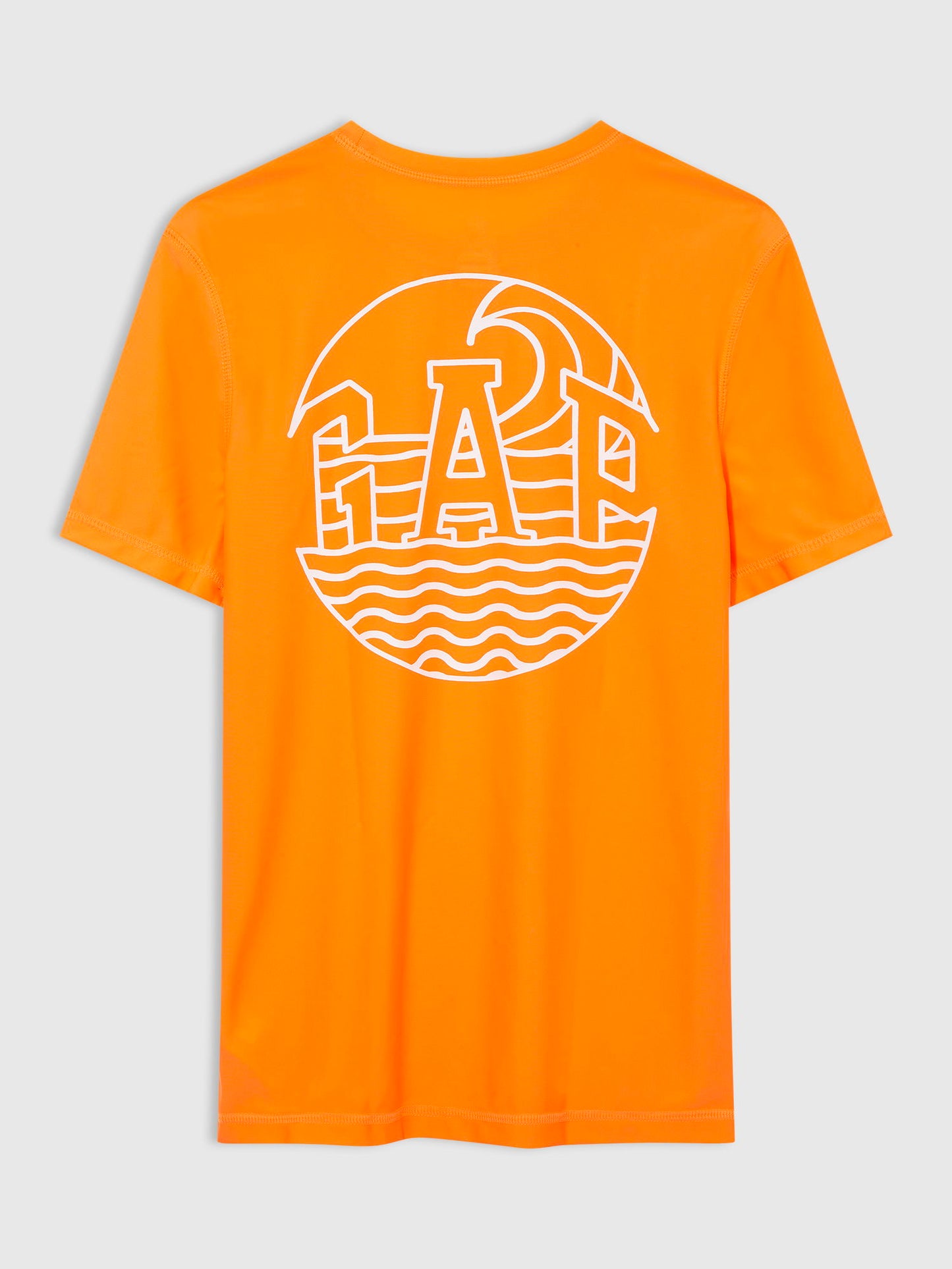 Turuncu Grafik Baskılı Mayo T-shirt