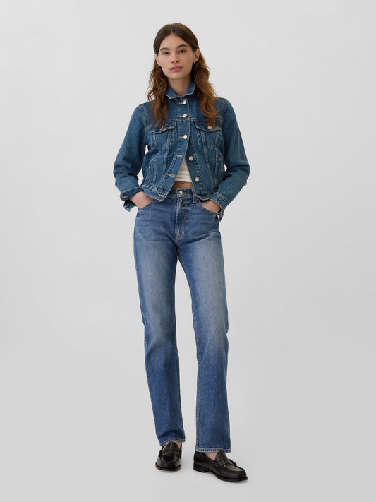 Koyu Mavi 90's Straight Jean Pantolon