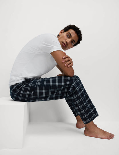 Çizgili %100 Pamuk Pijama Altı