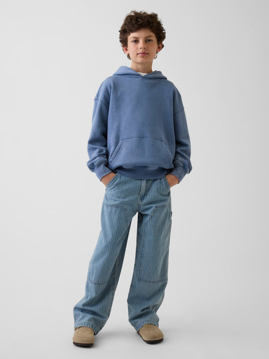Mavi Kids Baggy Çizgili Iki Dikişli Carpenter Jean Pantolon