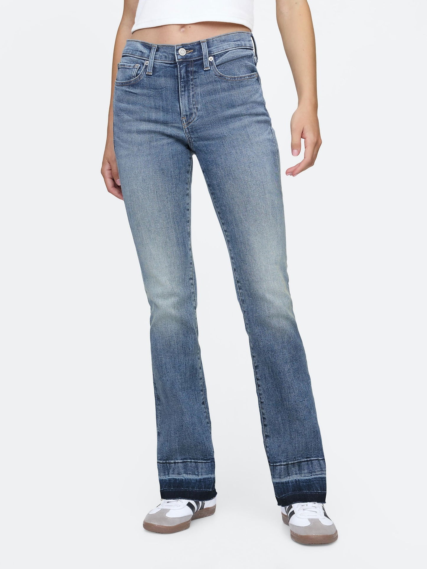 Açık Mavi Mid Rise Universal Baby Boot Jean Pantolon