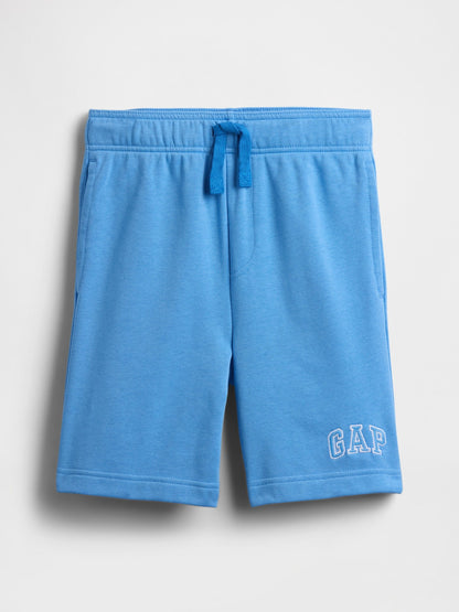 Açık Mavi Relaxed Gap Logo Fransız Havlu Kumaş Pull-on Şort