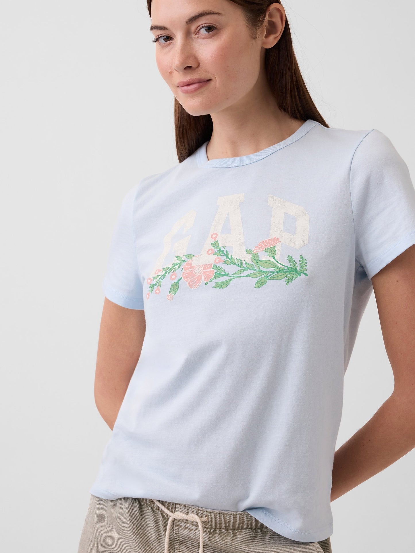 Açık Mavi Favorite Grafik Baskılı T-shirt