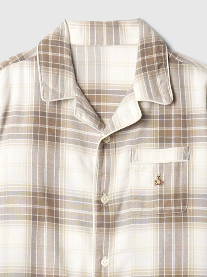 Çok Renkli Geri Dönüştürülmüş Desenli Flannel Pijama Takımı