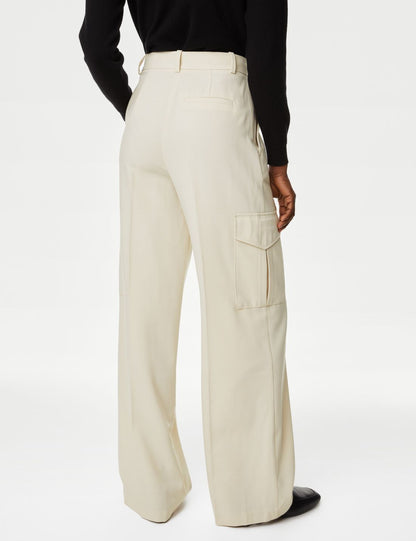 Regular Fit Wide Leg Kargo Pantolon