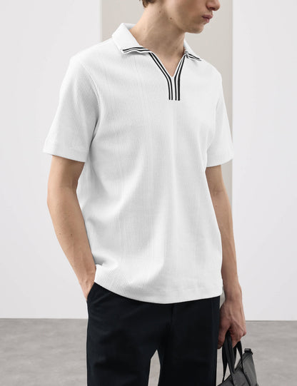 Saf Pamuk Polo T-shirt