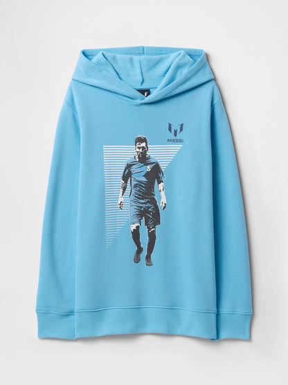 Açık Mavi Messi Grafik Sweatshirt