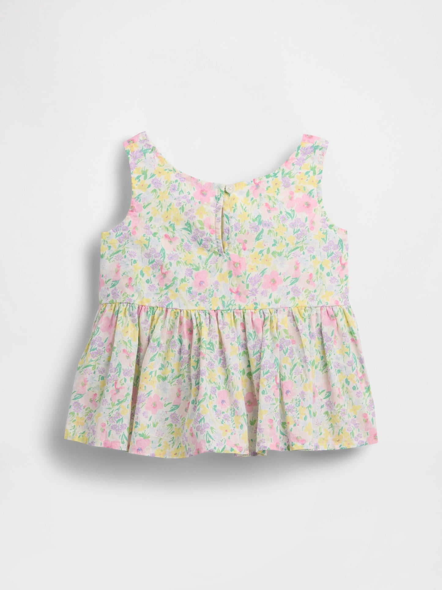 Çok Renkli Peplum Fiyonk Askılı Bluz
