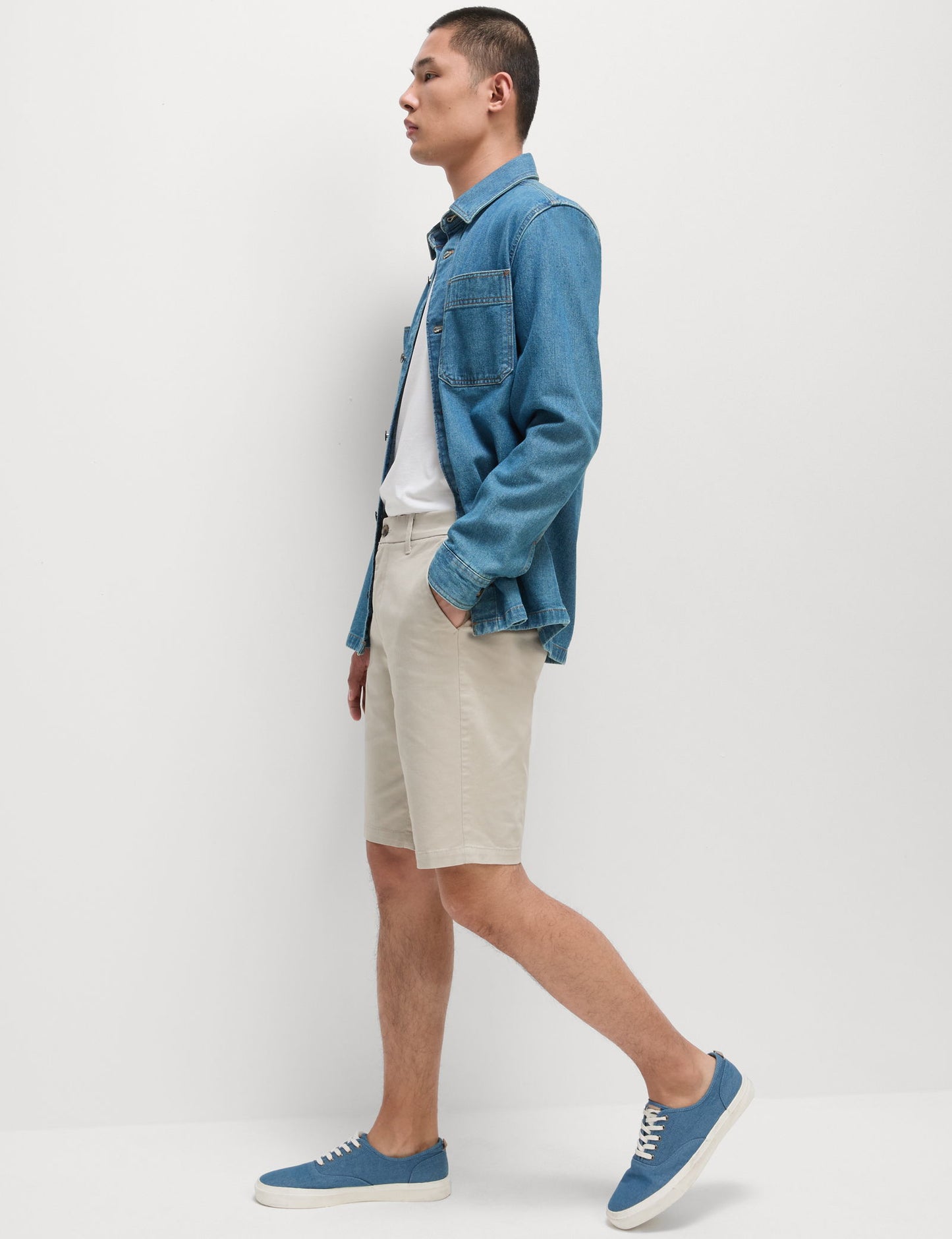 Regular Fit Streç Chino Şort