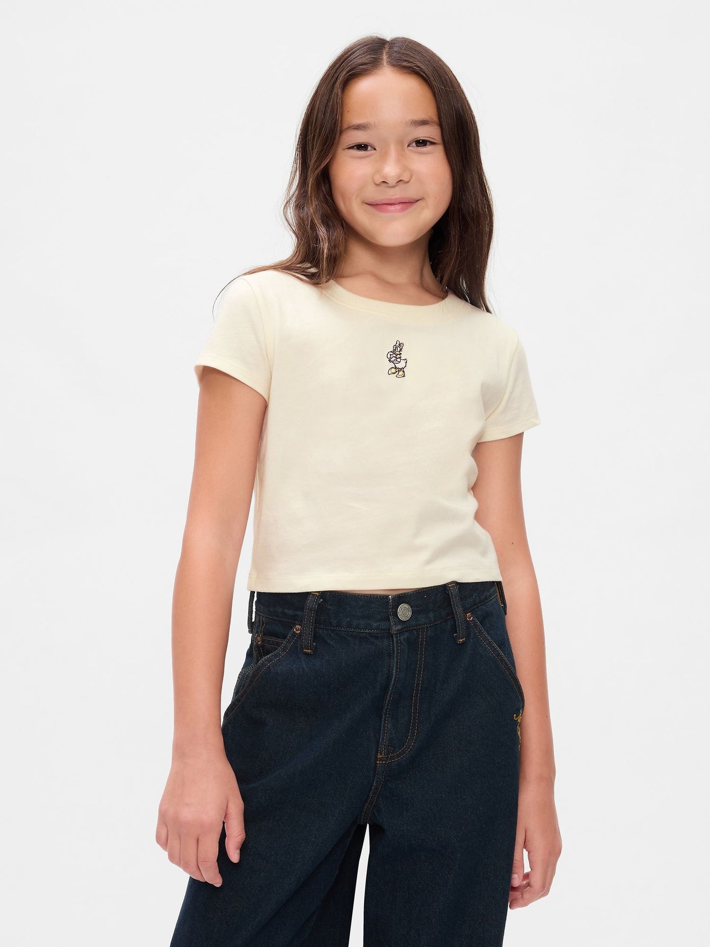 Kırık Beyaz Gap × Disney Işlemeli T-shirt