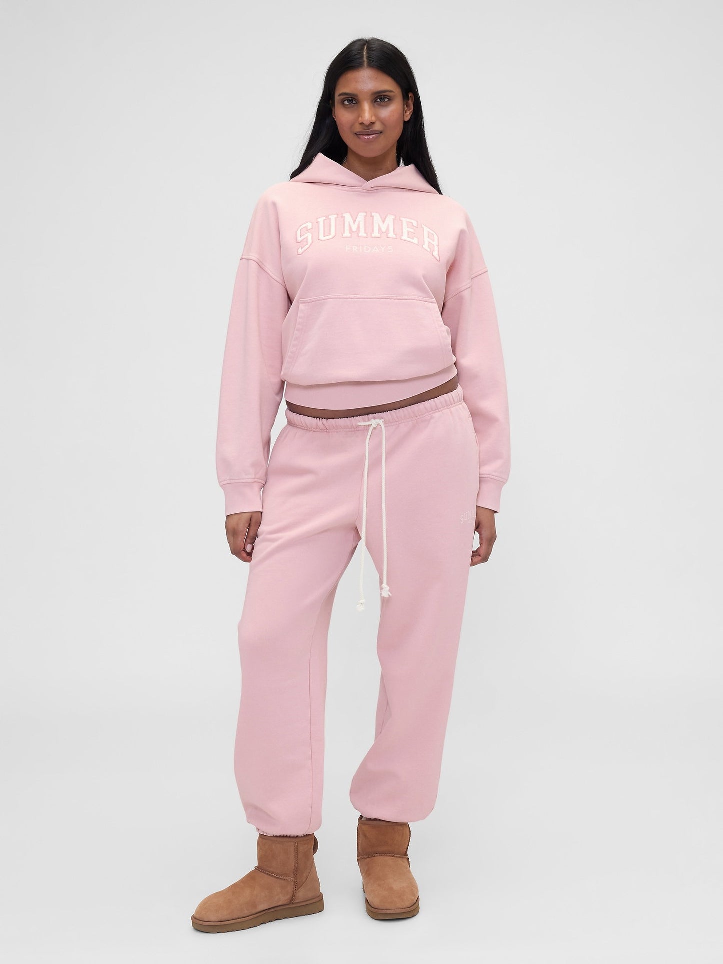 Pembe Gap × Summer Fridays Heavyweight Relaxed Logo Eşofman Altı