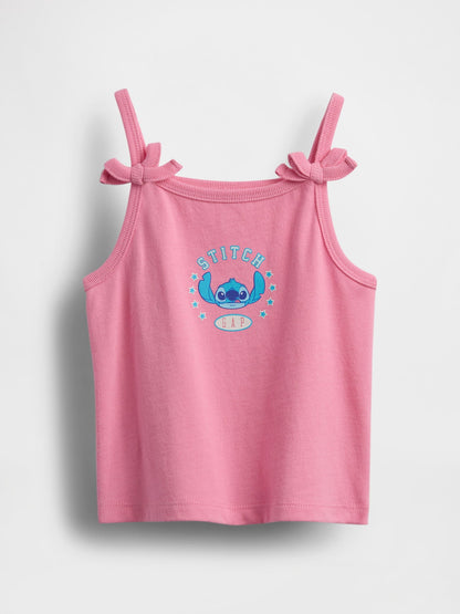 Pembe Gap × Disney Bebek & Yürümeye Başlayan Çocuk Lilo & Stitch Fiyonk Cami