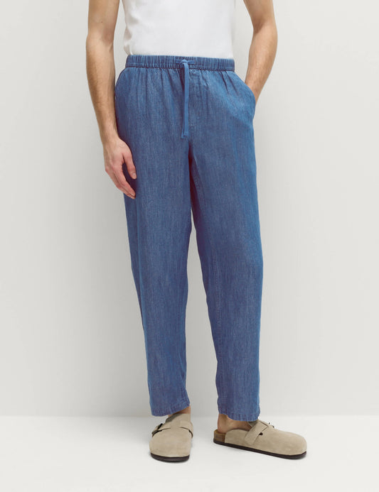 Loose Fit Keten Karışımlı Pantolon