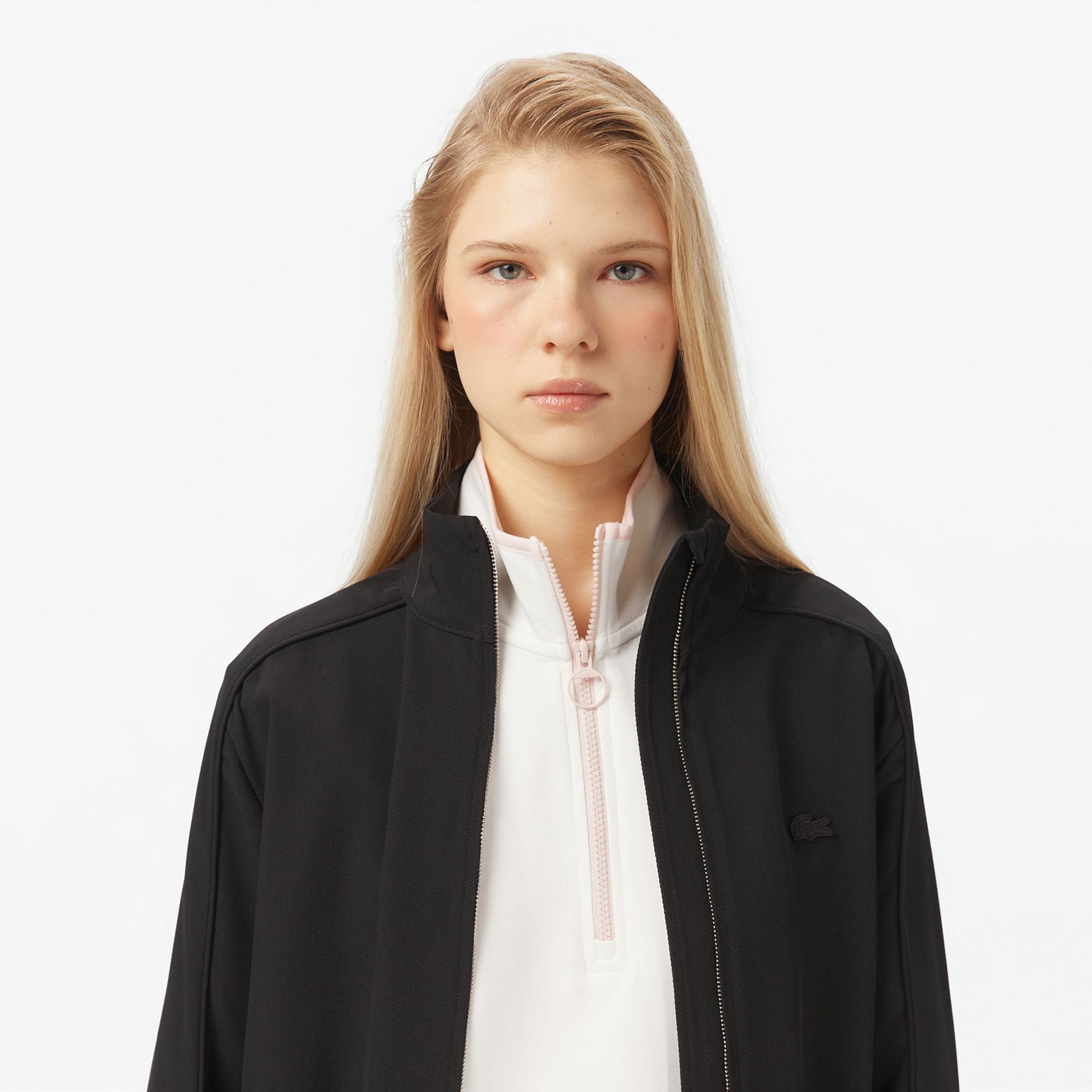 Lacoste Kadın Fermuarlı Siyah Gömlek