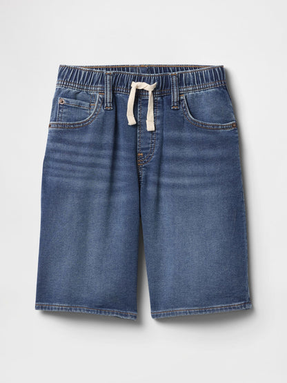 Lacivert Pull-on Sweatpant Jean Şort
