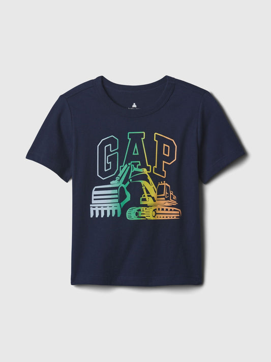 Lacivert Mix And Match Grafikli T-shirt