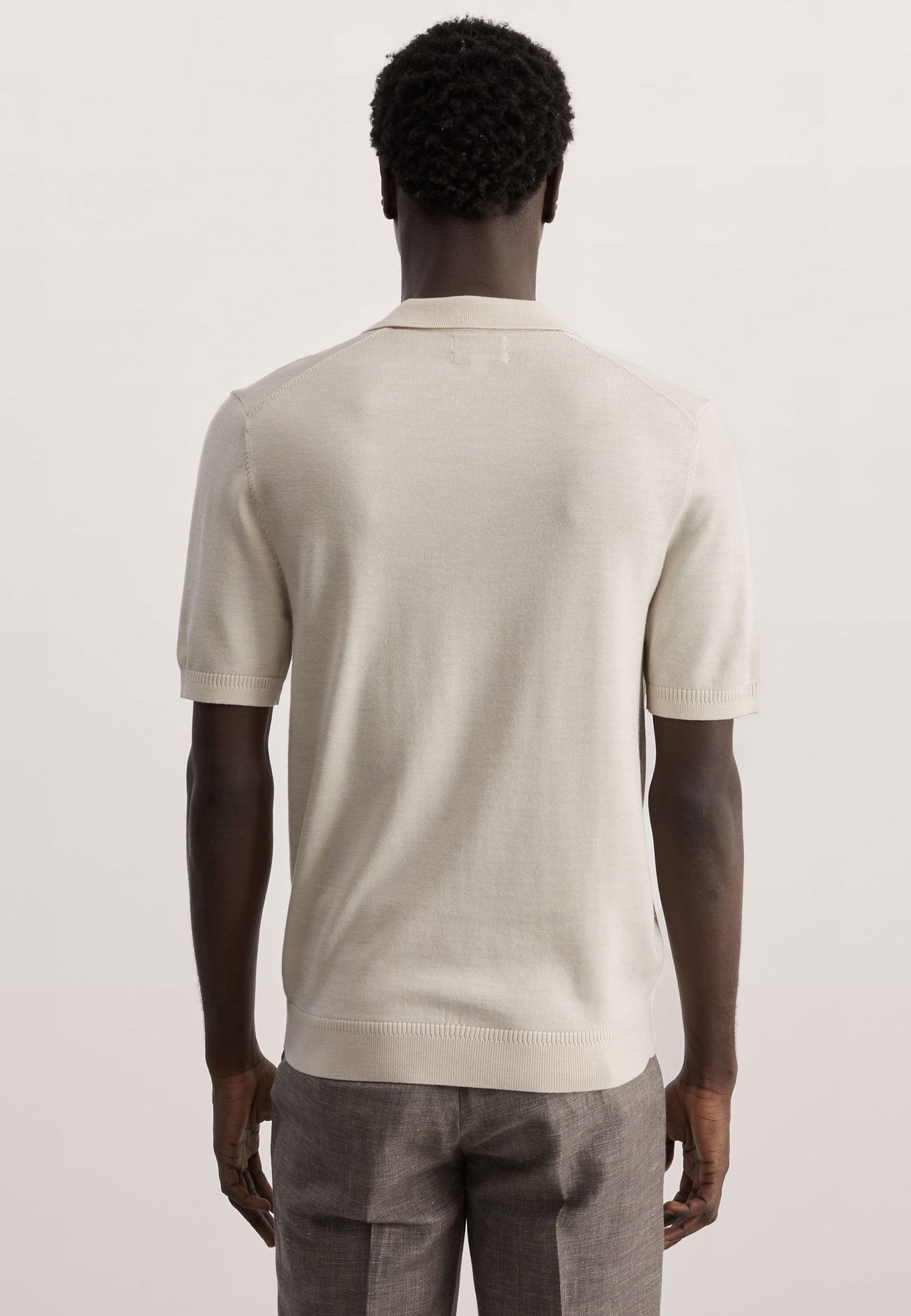 Ipek Yün Örme Polo Yaka T-shirt