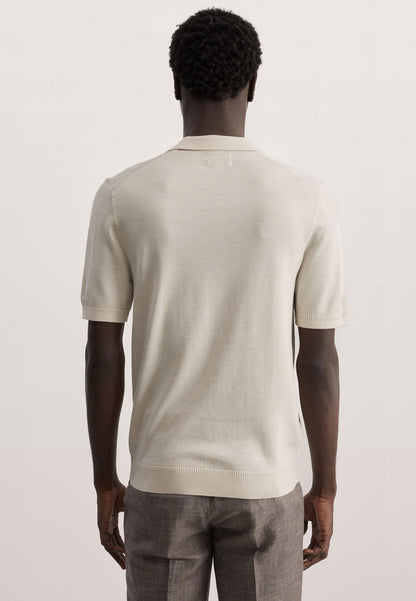 Ipek Yün Örme Polo Yaka T-shirt