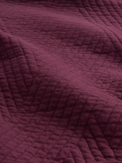 Bordo Gapfit Quilted Jacquard Pullover Spor Üst