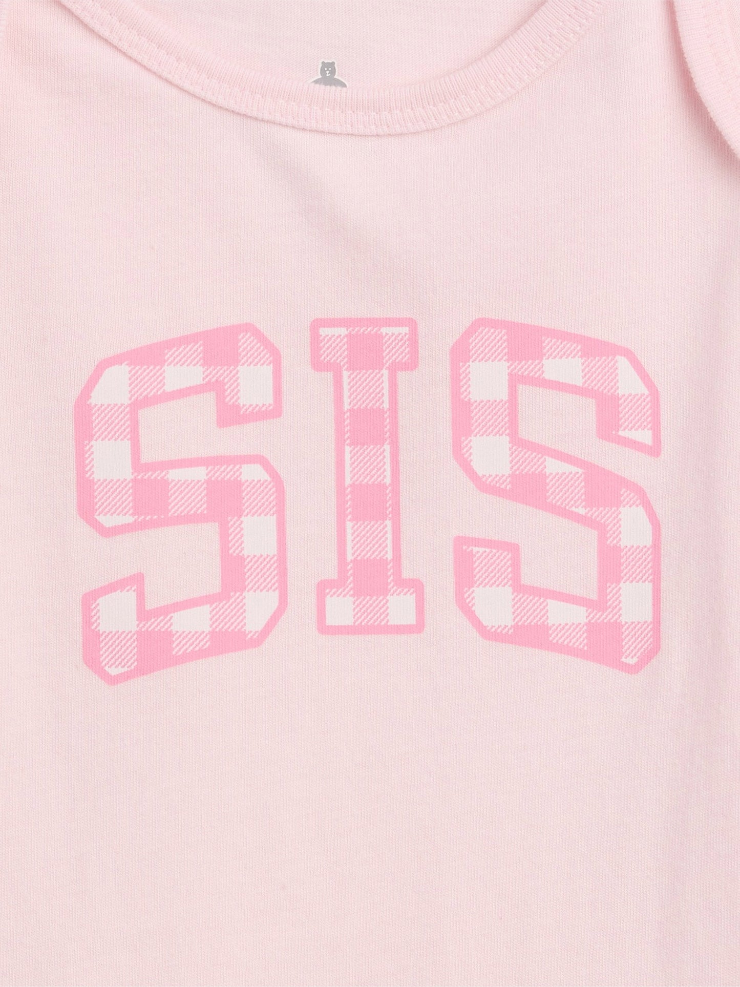 Açık Pembe Grafik Baskılı Bodysuit