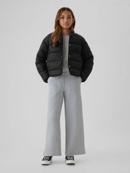 Siyah Lightweight Primaloft® P.u.r.e.™ Puffer Şişme Bomber Ceket