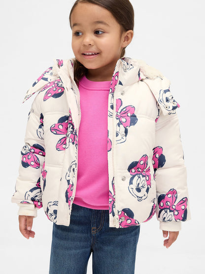 Kırık Beyaz Gap × Disney Cozy Puffer Şişme Mont