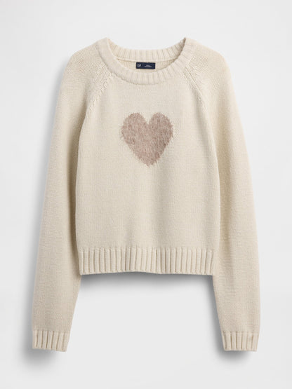 Krem Cotton-blend Raglan Crewneck Kazak