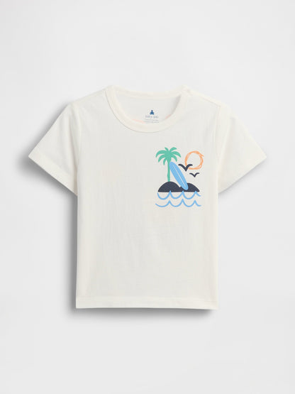 Beyaz Mix & Match Grafik Baskılı T-shirt