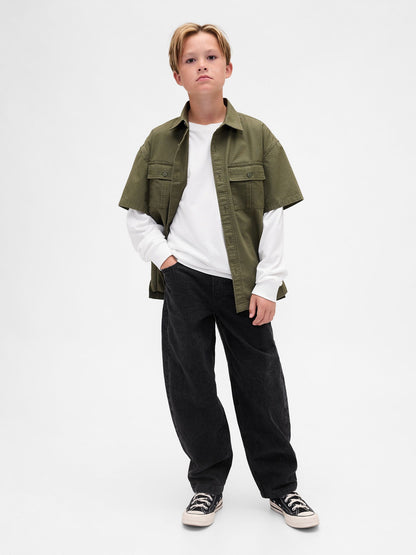 Siyah Baggy Jean Pantolon