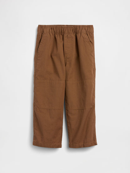 Kahverengi Pull-on Baggy Double-knee Carpenter Pantolon