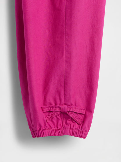 Pembe Desenli Paraşüt Kumaş Kargo Pantolon
