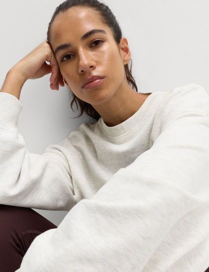 Goodmove Pamuk Karışımlı Yuvarlak Yaka Oversize Sweatshirt