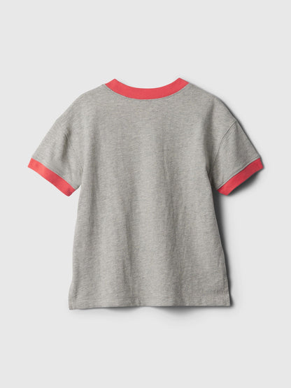 Gri Marvel Grafikli T-shirt