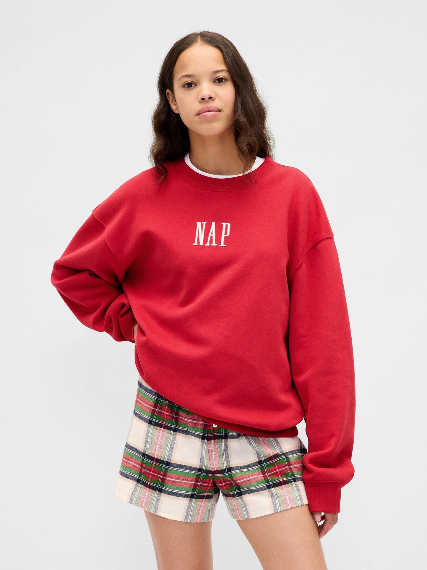 Kırmızı Vintagesoft Nap Logo Sweatshirt
