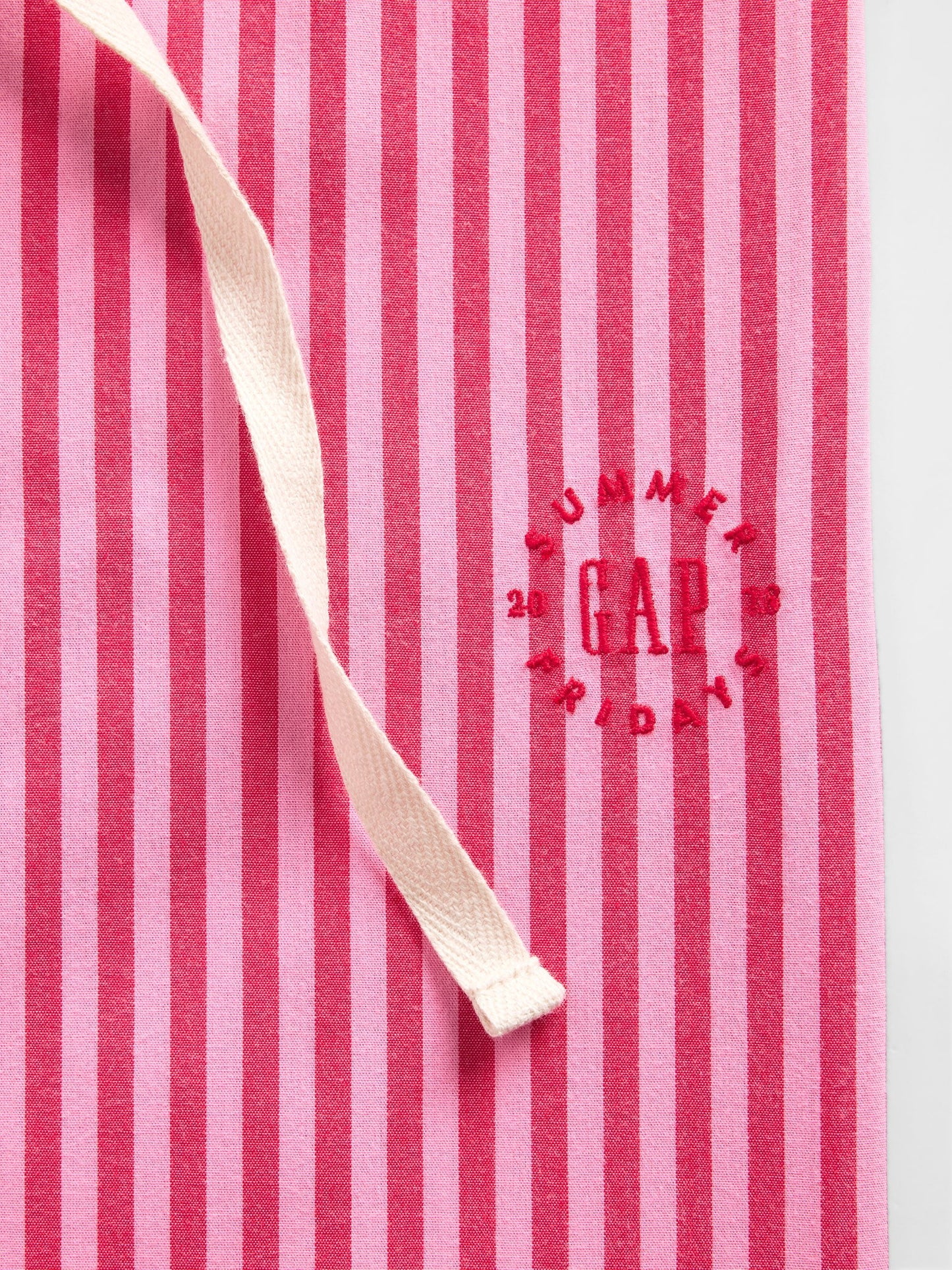 Kırmızı Gap × Summer Fridays Relaxed Poplin Stripe Pijama Altı