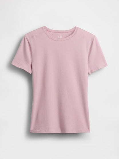 Açık Pembe Closeknit Jersey T-shirt